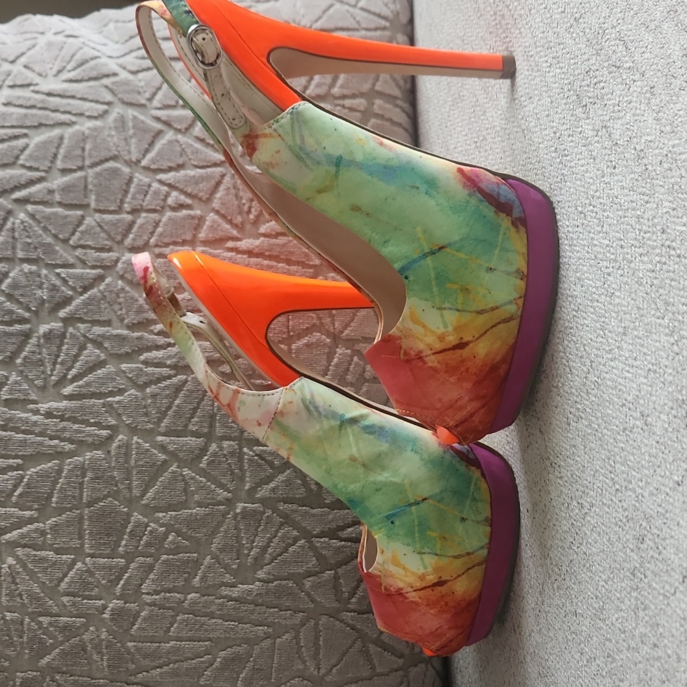 Aldo Tie Dye Slingback Heels